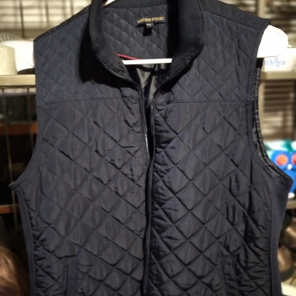 British Khaki Women Black Vest 